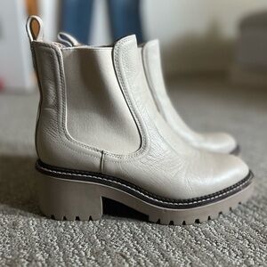 Caslon Cream Heeled Boots